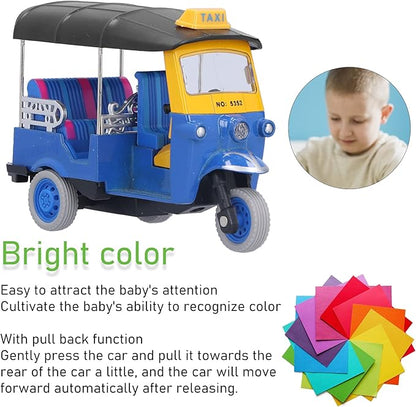 RiToEasysports Tricycle Toy, Pull Back Thai Tricycle Simulation Alloy Tuk