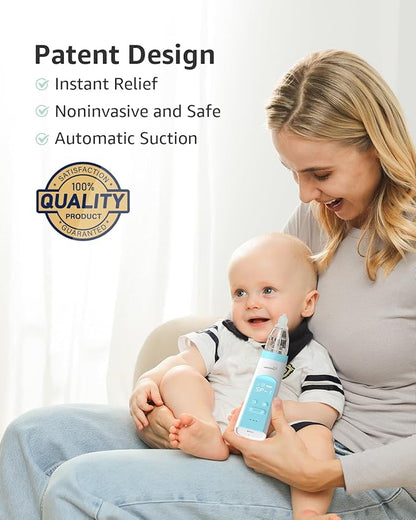 GROWNSY Nasal Aspirator for Baby with Protection Mode, Electric Nose Suction for Baby 3 Silicone