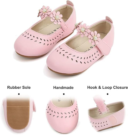 Felix & Flora Girls Toddler Little Ballet Shoes - Flower