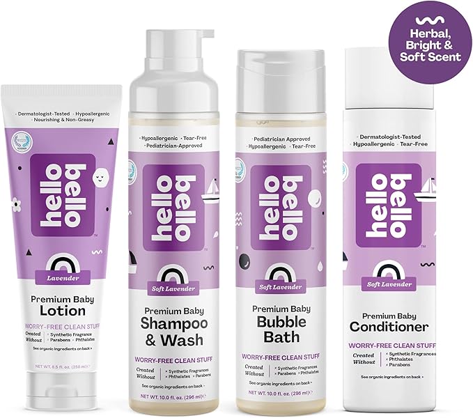 Hello Bello Shampoo & Body Wash - Gentle Hypoallergenic Tear-Free Formula for Babies and Kids 10 FL