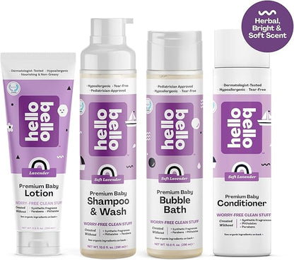 Hello Bello Shampoo & Body Wash - Gentle Hypoallergenic Tear-Free Formula for Babies and Kids 10 FL