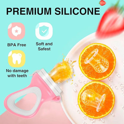 Baby Solids/Frozen Fruit Feeder Pacifier, Infant Teether Toy 4M+ 2-Pack (Candy