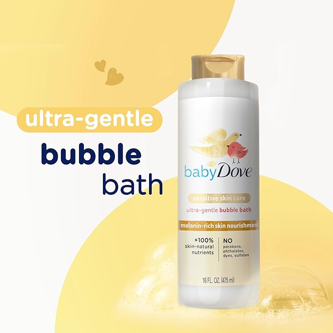 Baby Dove Bubble Bath Melanin-Rich Skin Nourishment for nourished Skin 16 oz