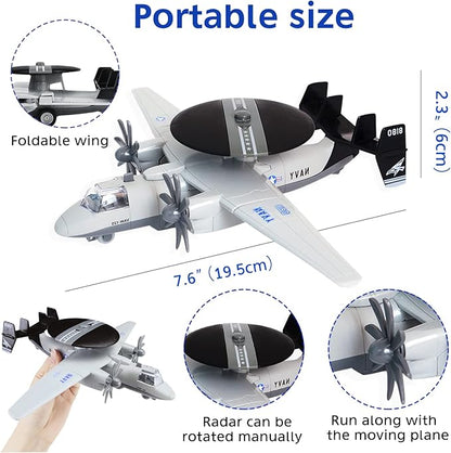 CORPER TOYS Diecast Plane, Toy Airplane Early Warning Model Fighter