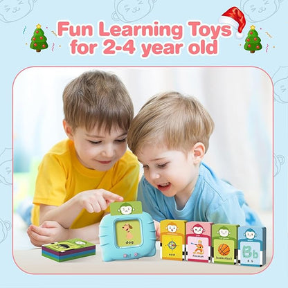 Talking Flash Cards for Toddler 1 2 3 4 5 Year Olds, ABC Flash Cards for Toddlers 2-4 Years, Montessor, Autism Sensory, Speech Therapy Toys, Birthday Gift for Boys and Girls, 256 Words