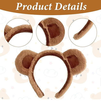 Bear Ears Headband Adult - 1Pcs Plush Halloween Ears