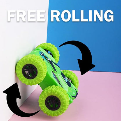 ONEST 4 Pieces Pull Back Cars Double Sided Friction Powered