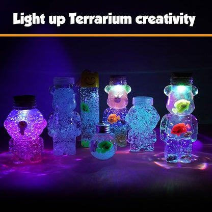 Suxkbo 5 PCS Terrarium Crafts Kit for Kids,Glow in Dark Unicorn Birthday Gifts Toys for Girls Kids Arts and Crafts Ages 5 6 7 8 9 10 Year Old for Girls Boys