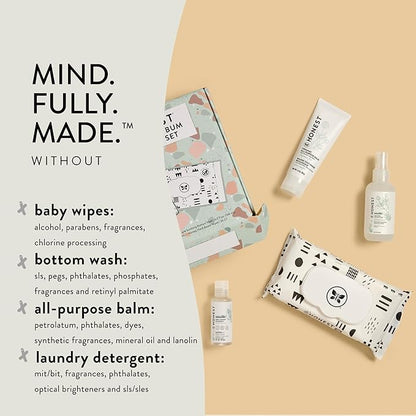 The Honest Company Babe's First Mess Gift Set | Fragrance Free Newborn Essentials 99% Water