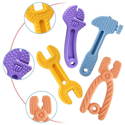 Chuya Baby Teether Toys, Baby Chew Toy for Babies 3-12 Months (4 Pack)