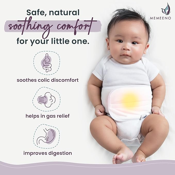 Baby Belly Band for Gas & Colic Baby Relief - Self Heating Belly Band Baby Belly Button Band Colic Band Tummy Wrap for Babies Colic Belt Baby Gas Wrap Colic Baby Relief Newborn