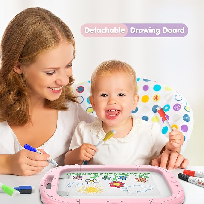 Victostar Easel for Kids, Rotatable Double Sided Adjustable Standing Art Easel with Drawing & Writing Accessories for Kids Boys and Girls