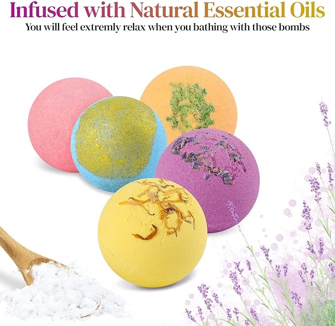 Bath Bombs, 12 PCS Bath Bombs for Women Kids Toddlers Adults
