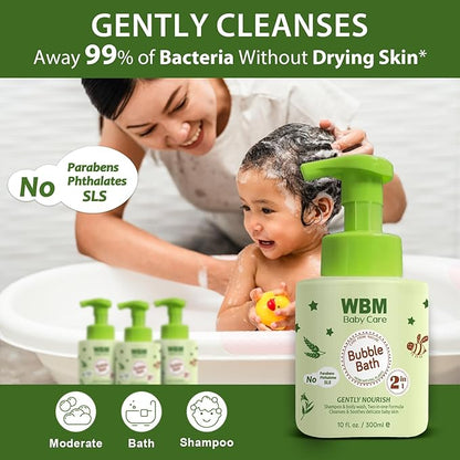 WBM Baby Shampoo and Body Wash, Baby Soap Pump Bottle For Gentle Protection 10 Fl 3)