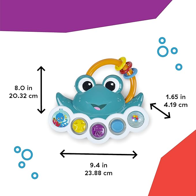 Baby Einstein Ocean Explorers Neptune?s Busy Bubbles Sensory Activity Toy, with Interactive Lights and Music 3+ Months