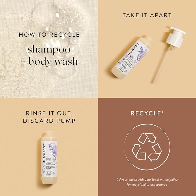 The Honest Company 2-in-1 Cleansing Shampoo + Body Wash | Gentle for Baby 18 fl