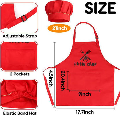 Kids Grill Playset with Apron Hat for Cooking Food Smoke 3 4 5 6 4-8 Birthday