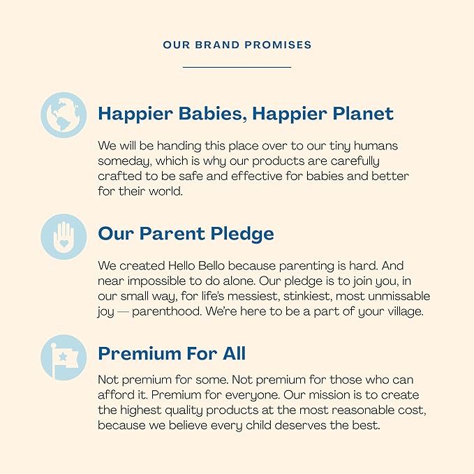 Hello Bello Shampoo & Body Wash - Gentle Hypoallergenic Tear-Free Formula for Babies and Kids 10 fl