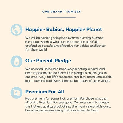 Hello Bello Shampoo & Body Wash - Gentle Hypoallergenic Tear-Free Formula for Babies and Kids 10 fl