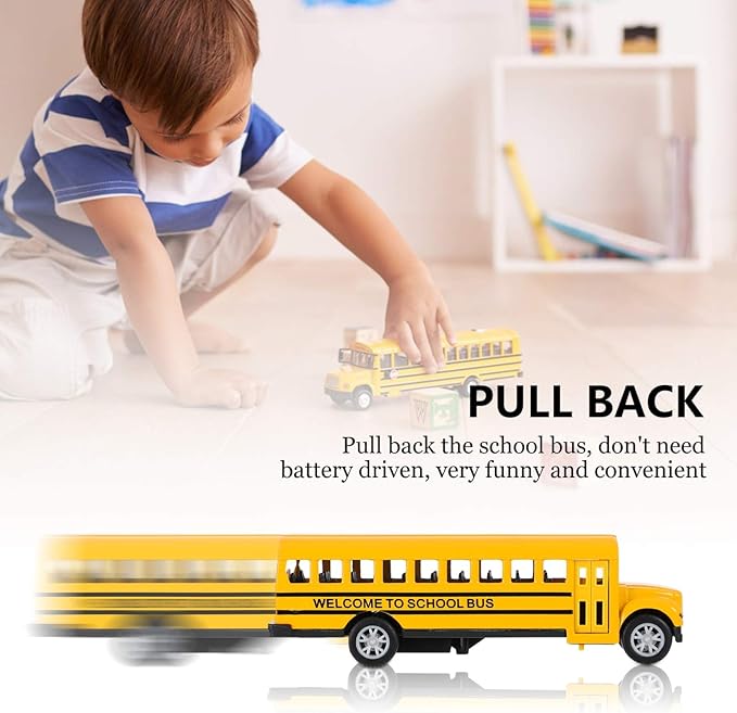 Gadpiparty 1pc School Bus Toy Car Kids School Bus School