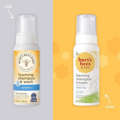Burt's Bees-Baby Foaming Shampoo & Wash, Sensitive 8.4 Fl