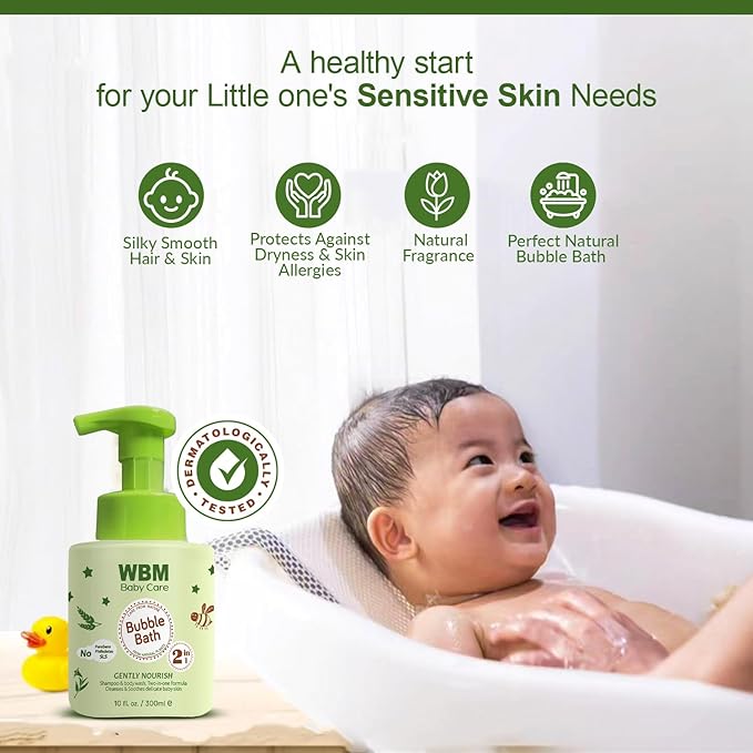 WBM Baby Shampoo and Body Wash, Baby Soap Pump Bottle For Gentle Protection 10 Fl 3)
