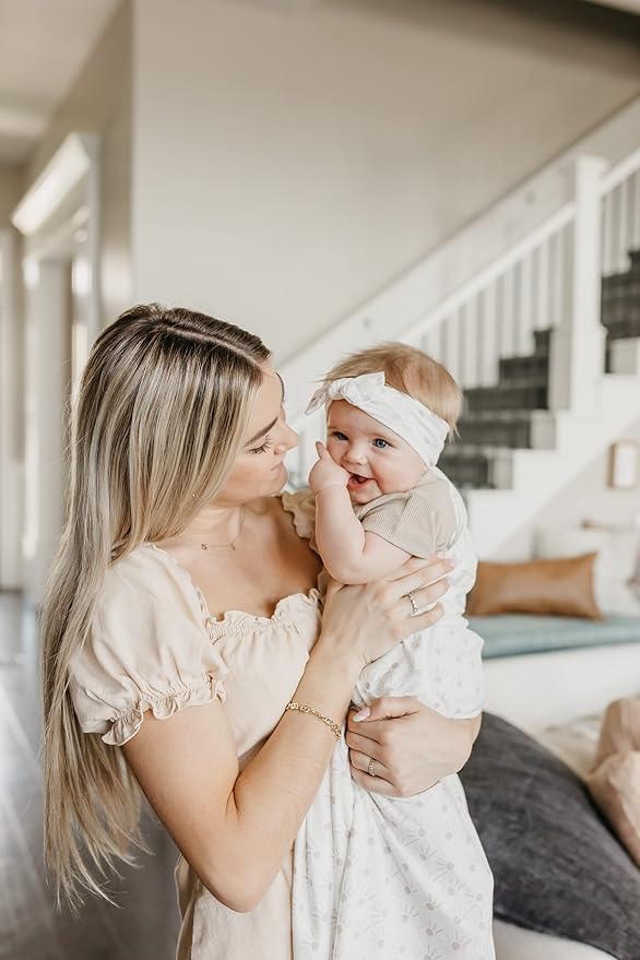 Copper Pearl Baby Bows: Stylish Headbands for Baby Girls, Premium Soft and Stretchy Baby Headbands