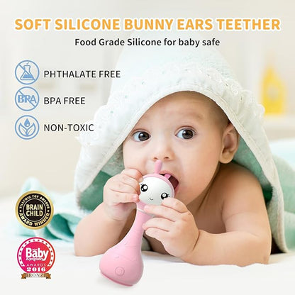 alilo Smarty Bunny Baby Rattle Musical Light Up Toys, Infants Newborns Baby Toys 0-3-6-12-18-24 Months 1 Year 4 Music 9 Color