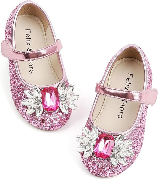 Felix & Flora Girls Toddler Little Ballet Shoes - Flower