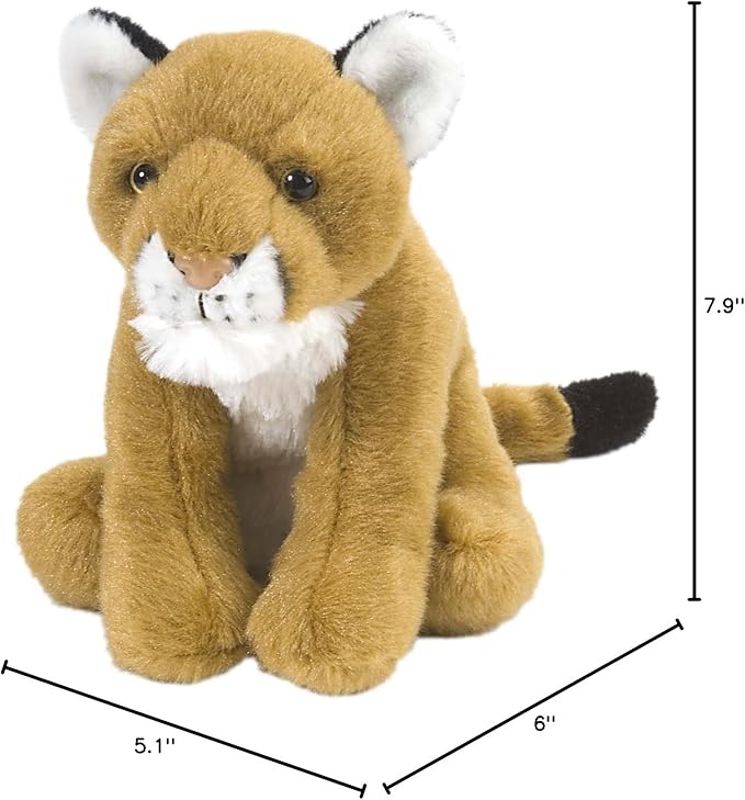 Wild Republic Mountain Lion Plush, Stuffed Animal, Plush Toy, Gifts for Kids, Cuddlekins, 8 Inches