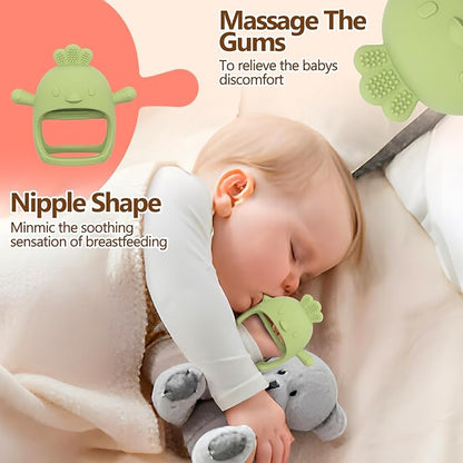 Baby Fruit/Fresh Food Feeder with Breastmilk Popsicle Molds & Baby Teether Combo Food Grade Silicon for 6M+ Breastmilk Pops, Frozen Fruit