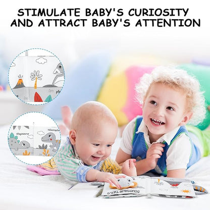 Soft Baby Books Toys, Newborn Crinkle Book 3D Baby 0-6 Months