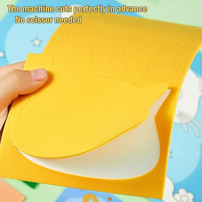 3D EVA Foam Stickers for Toddlers 12PCS Sticky Foam DIY Craft Preschool Art Class Drawing Sticker Puzzle Art Kit for Kids Boys Girls (Cartoon Animals A)