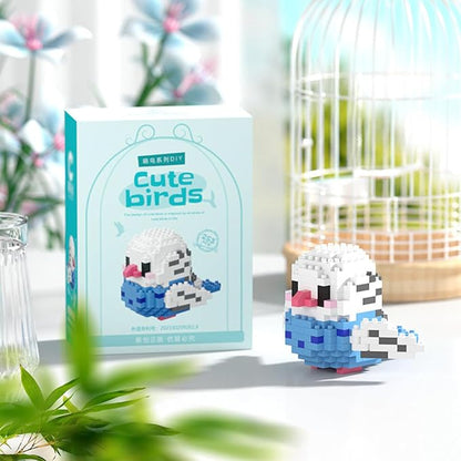 Birds Building Blocks for Adults Mini Building Blocks Birds Building Bricks Toy Micro Block Building Set Gift for Kids and Adults-253 PCS(Budgerigar B)