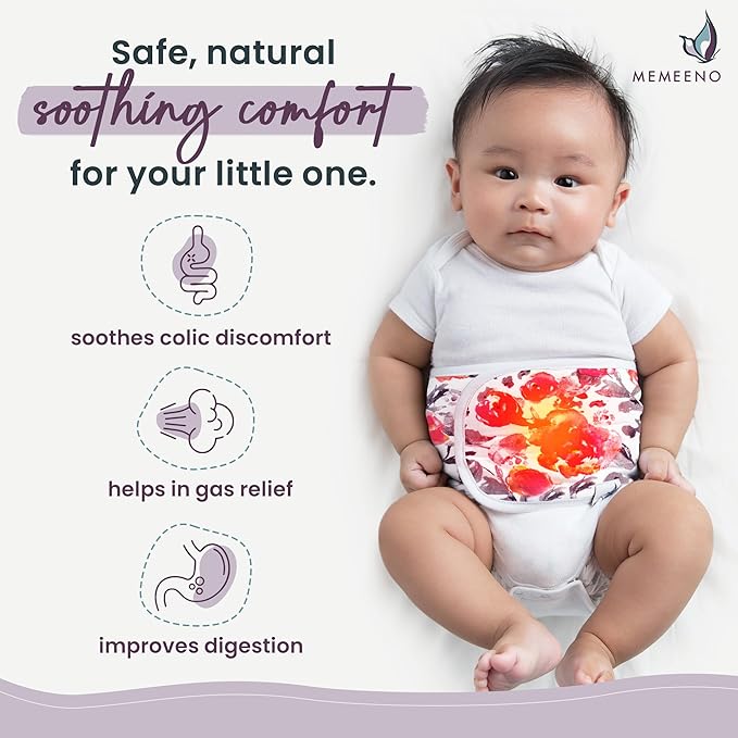 Baby Belly Band for Gas & Colic Baby Relief - Self Heating Belly Band Baby Belly Button Band Colic Band Tummy Wrap for Babies Colic Belt Baby Gas Wrap Colic Baby Relief Newborn
