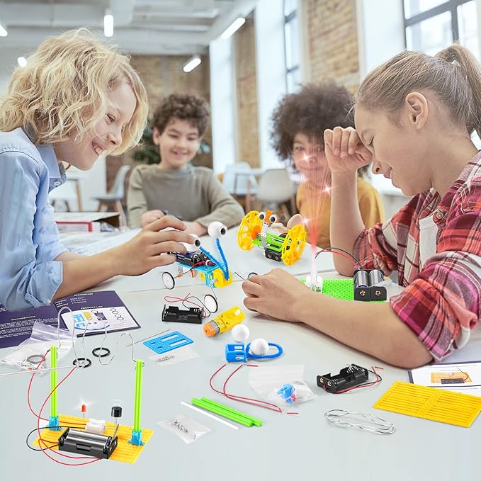 Build a Robot Kit for Kids 8-12, STEM Robotics Building Kits Electronic Robotic Projects Science Experiments, STEAM Toys for Boys Girls Engineering Activities DIY Coding Robots 6 7 8 + Year Old