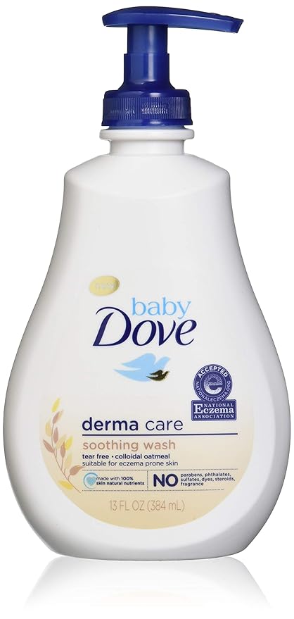 Baby Dove Baby Dove Soothing Wash To Soothe Delicate Baby Skin Eczema Care Washes Away Bacteria, No Artificial Perfume or Color 13 Oz, 13 Ounce 4)