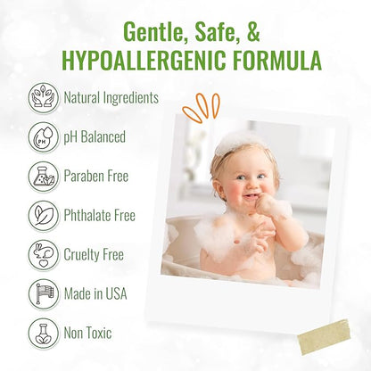 Wild Naturals Kids Shampoo and Body Wash - Hypoallergenic Baby Shampoo and Organic Baby Wash