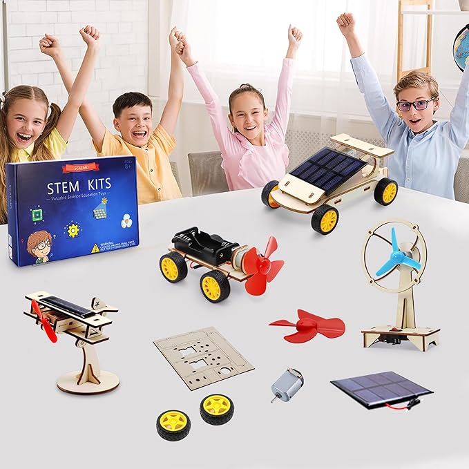STEM Kits for Kids Ages 8-10-12-14, Stem Toys For Boys Age 8-12, Science Projects For Kids Ages 8-12, Solar Car Building Kits for Boys, Activities Engineering Kit, Gifts For 8 9 10 11 12 Year Old Boys