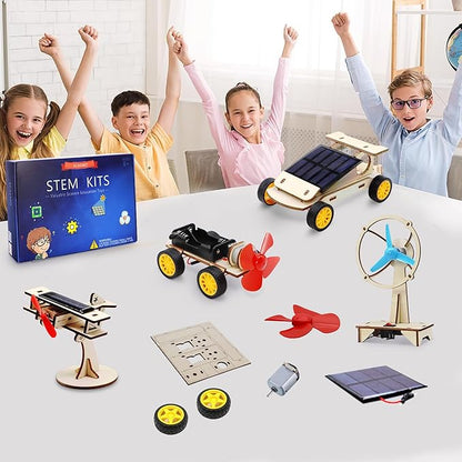 STEM Kits for Kids Ages 8-10-12-14, Stem Toys For Boys Age 8-12, Science Projects For Kids Ages 8-12, Solar Car Building Kits for Boys, Activities Engineering Kit, Gifts For 8 9 10 11 12 Year Old Boys