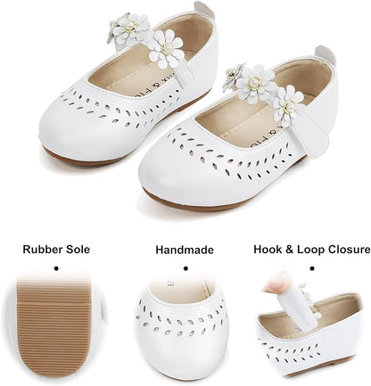 Felix & Flora Girls Toddler Little Ballet Shoes - Flower