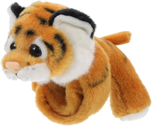 Abaodam Animal Slap Bracelet Tiger Slap Bracelet Plush Stuffed Animal Hugger Snap Wrist Band for Kids Birthday Party Gifts