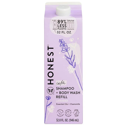 The Honest Company 2-in-1 Cleansing Shampoo + Body Wash Refill Carton | Gentle for Baby 32 fl