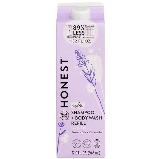 The Honest Company 2-in-1 Cleansing Shampoo + Body Wash Refill Carton | Gentle for Baby 32 fl