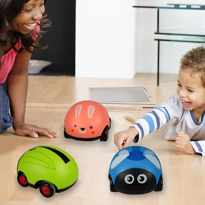 8 Pieces Animals Pull Back Cars Toys, Animals Shape Friction Powered Push and Go Back and Forth Vehicle