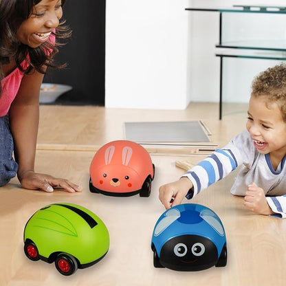 8 Pieces Animals Pull Back Cars Toys, Animals Shape Friction Powered Push and Go Back and Forth Vehicle