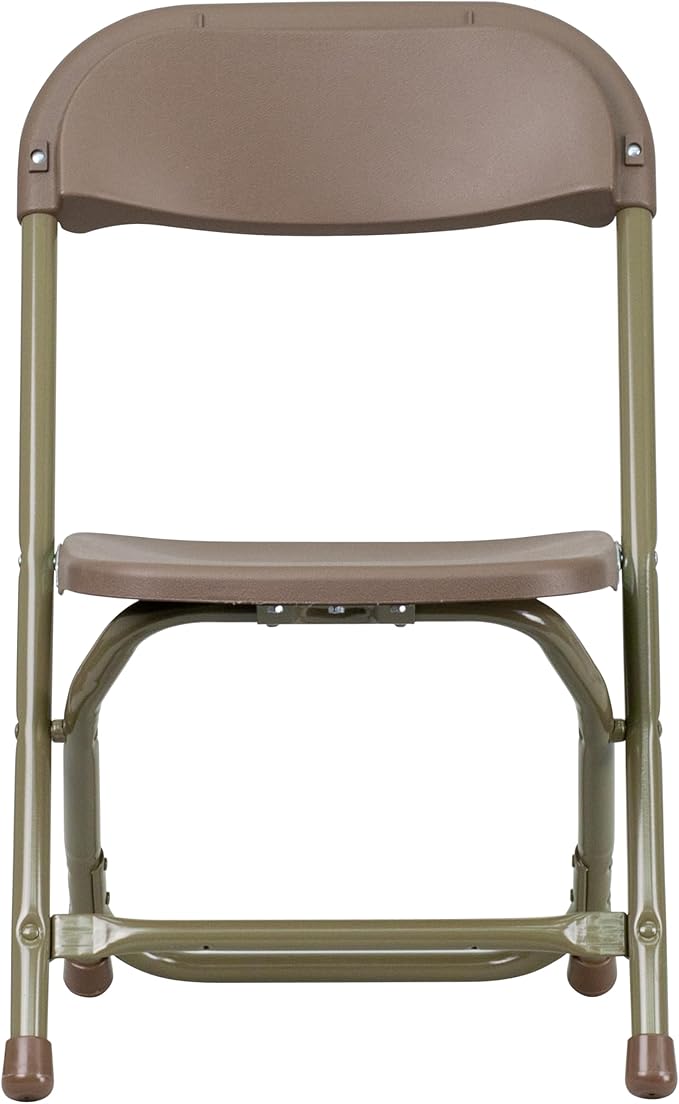 Flash Furniture 2 Pk. Kids Brown Plastic Folding Chair