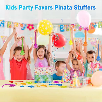 Sticky Hands Bulk 48 PCS Party Favors for Kids 4-8 8-12 Stretchy Sticky Hand Toy Valentines Day Gifts for Kids Goodie Bag Stuffers Filler Treasure Box Toys for Classroom Prizes Birthday Party Supplies