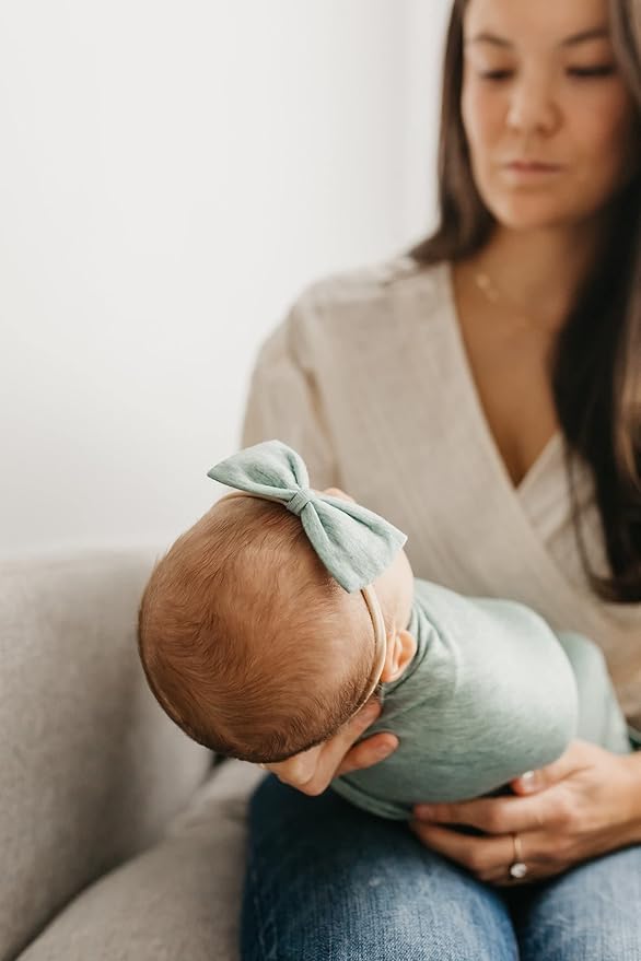 Copper Pearl Baby Bows: Stylish Headbands for Baby Girls, Premium Soft and Stretchy Baby Headbands
