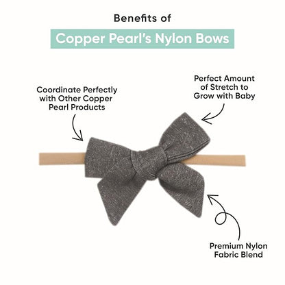 Classic Nylon Bow"Lainey" by Copper Pearl